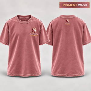 Camiseta NAVISTA SPORTS para Hombre, Corte Regular, 100% Algodón, Cuello Redondo, Manga Corta, Estilo Retro Lavado, Color Sólido, Estilo Casual - Product Image 3