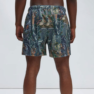 Shorts en jean décontractés pour homme, coupe droite, style streetwear d'été, personnalisés, baggy, effet usé, délavé foncé, 100% coton, taille élastique - Product Image 4