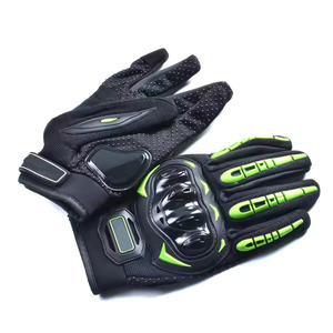 Guantes de Motociclismo de Cuero, Pantalla Táctil, Cierre de Correa, Buena Calidad - Product Image 1