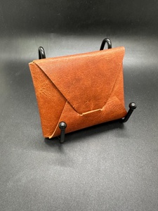 Portefeuille en cuir authentique sans couture, design minimaliste, fin et discret pour poche avant, porte-cartes, prix d'usine LSSW-0031 - Product Image 3