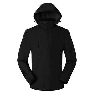 Chaqueta Softshell deportiva de invierno personalizada para hombre, abrigo de esquí impermeable para exteriores con cierre de cremallera, cómodo tejido polar - Product Image 5