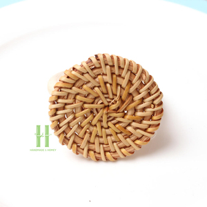 Hot Trend Eco-Friendly <b>Round</b> Rattan Napkin Rings Boho Wicker <b>Placemat</b> Woven <b>Placemat</b> for Table Decoration From HNH CRAFT - Product Image 4
