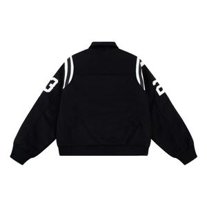 แจ็คเก็ตเบสบอลลำลองแบบ Letterman ปกพับได้ ปักโลโก้ ผ้าทวีดลายงูหลาม สำหรับฤดูหนาว - Product Image 2