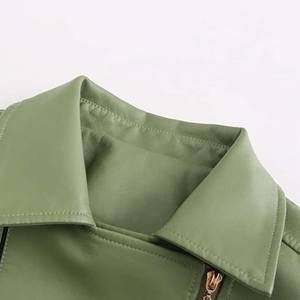 Veste en similicuir pour femmes de qualité supérieure, design élégant, couleur unie, écologique, respirante, faible MOQ, best-seller, vêtements d'hiver - Product Image 6