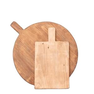 Pasteles de galletas Cupcake Pizza Plato para servir y bandeja de plato Tableros de madera personalizados Logotipo personalizado Tabla de cortar de madera para acampar - Product Image 1