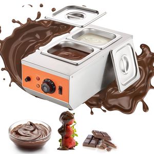 Máquina Templadora de Chocolate Eléctrica Comercial de Acero Inoxidable de 9 Libras, 2 Tanques, Olla para Derretir Chocolate, Herramienta para Repostería - Product Image 5