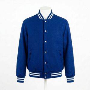Plain Varsity <b>Baseball</b> <b>Jacket</b> <b>for</b> <b>Men</b> Women Casual Bomber Coat Rib Knit Style Street Fashion Outerwear Wear - Product Image 1