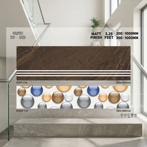 Carreaux de marche en céramique émaillée effet marbre Vistaar, finition mate antidérapante, 100x30, pour intérieur et extérieur, matériaux de construction - Product Image 3