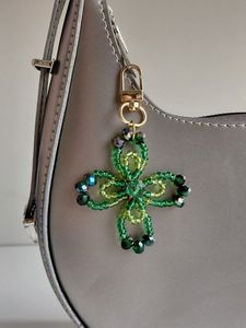 Custom Handmade Embroidery Beaded Keychain Colorful Seed Beads Embroidered <b>Bag</b> Charm Personalized <b>Key</b> <b>Ring</b> Fashion Gift Women - Product Image 3