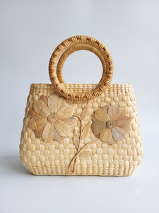 Bolso Bandolera de Paja Estilo Bohemio Catarina de 99 GOLD DATA, Diseño Vintage con Cierre, Ecológico, Mini Bolso de Mujer de 500 ml - Product Image 3