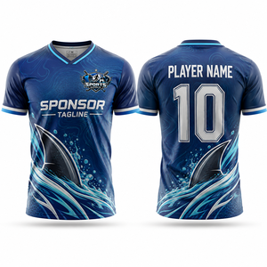 Camiseta de Fútbol de Alta Calidad, Tejido de Poliéster de Alto Rendimiento, Impresión Digital, Diseño Atlético Suave y Transpirable - Product Image 1