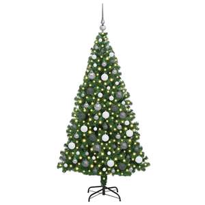 Árbol de Navidad Artificial Verde de 70.9 Pulgadas, PVC, Acero, Plástico, Luces Navideñas Festivas, Decoración - Product Image 3