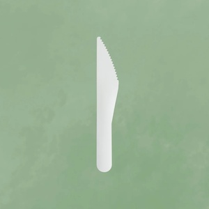 มีดกระดาษย่อยสลายได้เป็นมิตรกับสิ่งแวดล้อม ขนาด 155 มม. สำหรับใช้ครั้งเดียว ตัดอาหารนุ่ม เค้ก ขนมอบ ของหวาน เหมาะสำหรับงานจัดเลี้ยง - Product Image 3