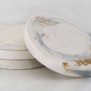 Abstract Resin Coasters Handmade Classic Eco-Friendly Food Grade Decor Luxury Geode Coaster Set Elegant Resin Artwork - Product Image 6