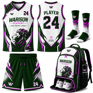 Ensemble d'uniformes de basketball de haute qualité pour équipe, en polyester respirant par sublimation, grandes tailles, kit d'uniformes de basketball pour équipe - Product Image 6