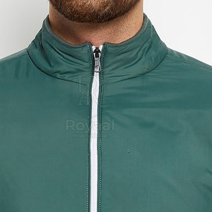 Veste en coton mélangé pour homme, couleur unie, fermeture éclair intégrale, qualité supérieure, légère. - Product Image 6