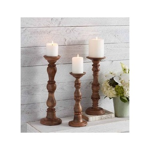 Rustic Wooden <b>Candle</b> Holder Natural Tabletop <b>Candle</b> <b>Stand</b> for Home Decoration Dining Room Centerpiece and Events - Product Image 6