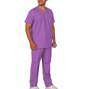Men Women Medical Nursing Clinic Uniform Hospital <b>Scrub</b> <b>Set</b> Uniform 2pcs Pants <b>Set</b> With Custom Logo - Product Image 3