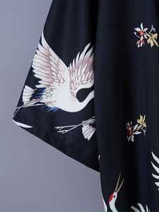 Bata de satén de seda personalizada para mujer con logo personalizado y talla grande, estampada para todas las estaciones, con logo personalizado. - Product Image 6