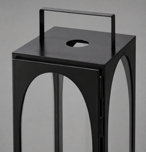 Elegant metal lantern set for Indoor & outdoor decor decor Modern Lantern Set S.Steel lanterns for Home decor Matt <b>black</b> color - Product Image 3