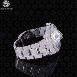 Charm_Jewells Montre à quartz analogique ronde de luxe pour femme, bracelet en acier inoxydable, 38 mm, fermoir pliant lumineux - Product Image 3