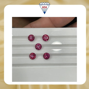 High Quality Natural Pink <b>Topaz</b> Gemstone Brilliant Round Cut Loose Stones Handmade Crystal Jewelry Making Bulk Wholesale Product - Product Image 5
