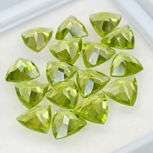 พลอยเพอริดอทสีเขียวทรงทริลเลียนคัท พลอยหลวมสำหรับแหวน ต่างหู จี้ เครื่องประดับ ขายส่ง พลอยเพอริดอทธรรมชาติ - Product Image 2