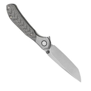 Couteaux de poche pliants modernes avec lame à motif ondulé détaillé, manche en métal fin et construction pliante sécurisée pour un usage quotidien - Product Image 3