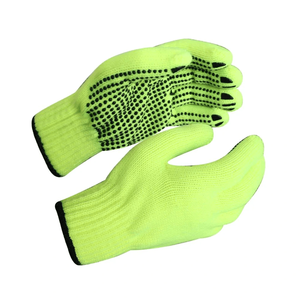 Gants tricotés en polyester 13G à pois en PVC à un côté, taille XL, doublure en coton doux, protection de la sécurité alimentaire et professionnelle - Product Image 3