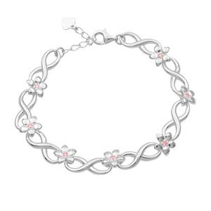 Pulseras de Plata de Ley de Taiwán con Circonita para Mujer, Modernas, para Regalo de Boda o Fiesta, 925 - Product Image 1