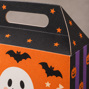 Halloween Paper Gift <b>Box</b> Corrugated Candy Packaging <b>Box</b> With Handle Window <b>Party</b> Favor <b>Box</b> - Product Image 4