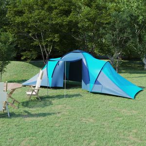 Tente de camping bleue et bleu clair pour 6 personnes - Product Image 1