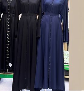 Wholesale Umbrella Abaya Stone Work Handmade Sequined Arabic Dubai Style Full Flare Nida Fabric Evening Party Dress - Product Image 2