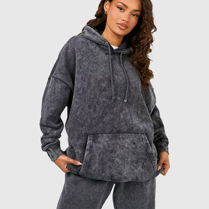 Star Crystal Enterprises Sweat à capuche oversize pour femme, style urbain, 450 GSM, délavé à l'acide, coupe classique, pull décontracté, sweat à capuche tendance - Product Image 1