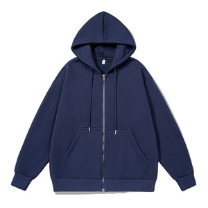 2025แจ็คเก็ตขนแกะมีซิปแบบลำลองของผู้ชายเสื้อฮู้ดถักแบบหลวมๆพร้อมปลอกหุ้มริมซี่โครงยอดนิยมสำหรับฤดูใบไม้ผลิฤดูใบไม้ร่วง - Product Image 3