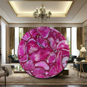 Sello de Ágata Pulida Artesanal, Decoración de Hogar de Lujo, Modelo de Flor Religiosa, Patrón de Resina, Color Personalizado, Alta Artesanía - Product Image 6