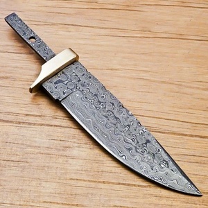 UMAR FAROOQ CUTLERY KITCHEN WARE CKS-71 Cuchillo de hoja en bruto de 8 pulgadas, de acero de Damasco hecho a mano, personalizado, con punta clip y filo recto, de 3mm de grosor - Product Image 6