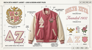 Delta Zeta Lettermen Jacket Vintage Bomber Jacket Varsity Jacket Sorority Greek <b>Line</b> jacket Greek Jackets Lettermen <b>Coat</b> - Product Image 2