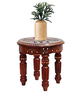 Wooden Brass Carving/<b>Square</b> Beautiful Carving Design <b>Side</b> <b>Table</b>/Coffee <b>Table</b>/Corner <b>Table</b>/Outdoor <b>Table</b>/Living Room Furniture - Product Image 2