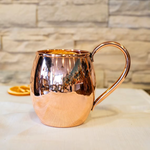 Taza Moderna de Cobre para Moscow Mule con Asa - Vajilla Ecológica para Oficina - Product Image 2