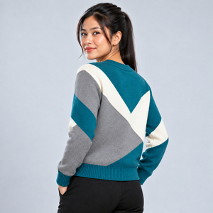 Suéter Informal para Mujer con Tejido de Punto Suave de Primera Calidad, Cálido, Cómodo, Transpirable, Duradero, de Calidad, con Diseño Elegante - Product Image 3