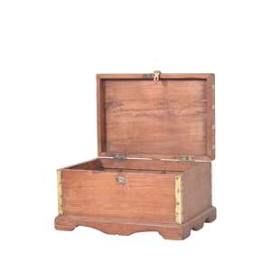 La Mejor Colección de Baúles Vintage Hechos a Mano de Madera Maciza con 2 Compartimentos, Decoración para Sala de Estar Combinable - MOQ 1 Contenedor Únicamente - Product Image 1