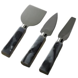 Ensemble de couverts à fromage en résine poignée créative et acier inoxydable avec couteau à fromage plaqué argent outils à fromage ensembles d'ustensiles de cuisine - Product Image 1