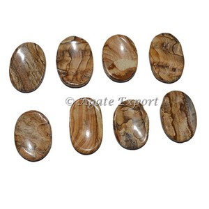 High Quality Carved Tiger <b>Eye</b> Agate Worry Stone Stylish Feng Shui Gemstone - Product Image 6