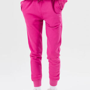 Women Pink Hooded <b>Tracksuit</b> Set Full Length Solid Color Casual Autumn Wear Breathable 100% Cotton Drawstring Pants - Product Image 4