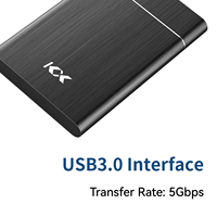 Hard Drive Eksternal Mini 1 Buah HDD USB 3.0 Portabel 2TB Cangkang Aloi Aluminium Kecepatan Tinggi 130 MB/s Kecepatan Baca/Tulis Daya Eksternal