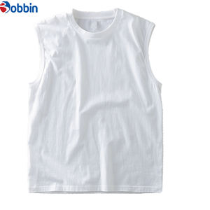 BOBBIN INDUSTRIES, el Mejor Fabricante, Camisetas de Verano Personalizadas para Hombre, sin Mangas, 100% Algodón, Color Sólido, Tallas Grandes - Product Image 1
