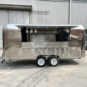 Friteuse mobile Diner Food Cart Concession à cône de glace Food Truck Trailer avec friteuse à vendre US Europe avec certificat CE - Product Image 1