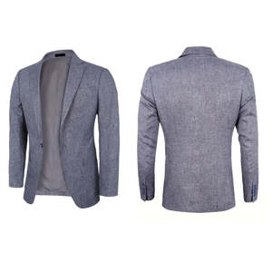 Blazer de Tela de Punto de Velour para Hombre, Talla Grande, Doble Botonadura, Corte Entallado, Antiarrugas, Colores Personalizados, Logotipo Personalizado, para Bodas - Product Image 6