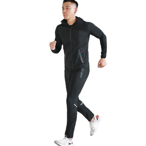 New Arrival Men's Active Gym Wear Athletic Tracksuit Set With Shirt Men's Full Front Zip Sweatsuit Set - Product Image 1